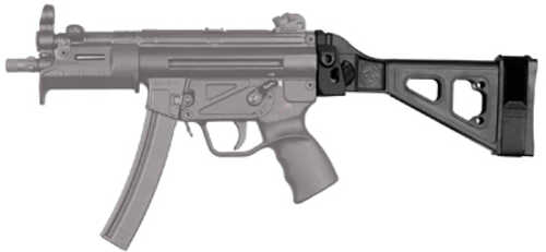 SB Tactical SBT5K Side Folding Stabilizing Brace Fits HK MP5K/SP89 Clones Black Adjustable Nylon Strap SBT5K-01-SB