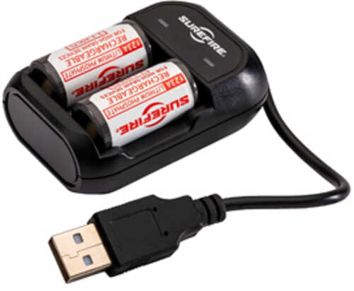 Surefire Rechargeable Battery CR123A 3.2 Volt Lithium Pack of 2 with Charging Kit