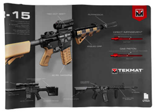 TekMat Door Mat Weapons Platform AR-15 25"x42" Black TEK-42-AR15-WPD