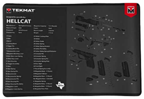 TekMat Original Mat Springfield Hellcat Cleaning Mat Thermoplastic Surface Protects Gun From Scratching 1/8" Thick 11"x1