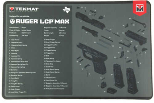 TekMat Tekmat for Ruger LCP MAX Cleaning Mat Black TEK-R17-RUGER-LCPMAX