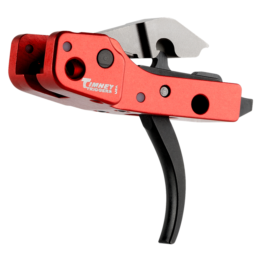 Timney Triggers AK-47 Single Stage Trigger Curved Trigger Shoe Anodized Finish Red AK47