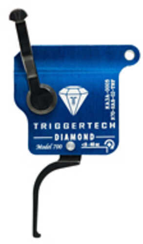 TriggerTech Rough Diamond Single-Stage Trigger Fits Remington 700 Clones Flat Trigger No Bolt-Release Right Hand PVD Fin