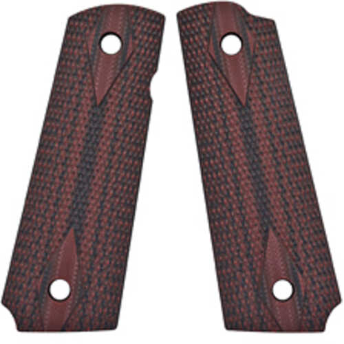 VZ Grips Double Diamond Pistol Black Cherry Color G10 Fits 1911 Full Size Ambidextrous 05-04-1110-00-10-000