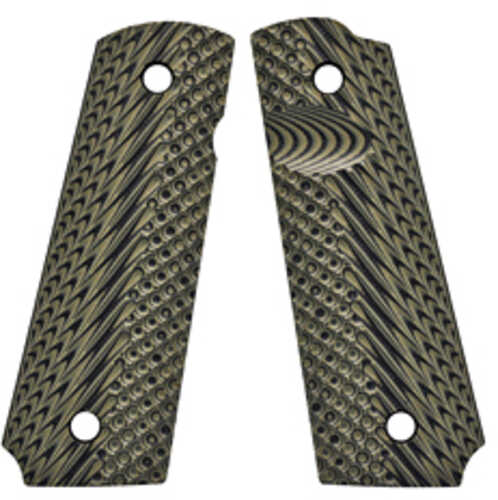 VZ Grips Operator II Pistol Dirty Olive Color G10 Fits 1911 Full Size Ambidextrous 12-10-1110-10-10-000