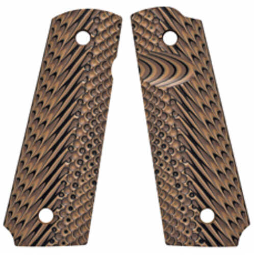 VZ Grips Operator II Pistol Hyena Brown Color G10 Fits 1911 Full Size Ambidextrous 12-19-1110-10-10-000