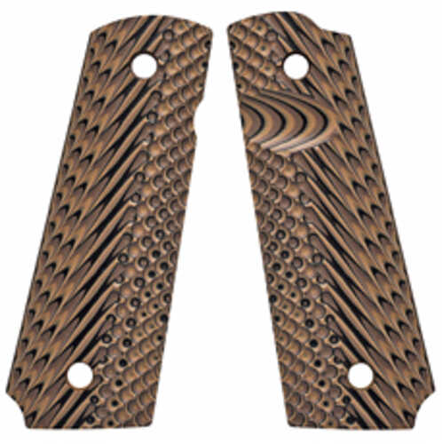 VZ Grips Operator II Pistol Hyena Brown Color G10 Fits 1911 Full Size Ambidextrous 12-19-1110-10-10-000