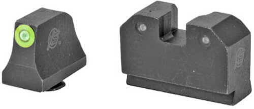 XS Sights R3D Suppressor Height Night for Glock 17/19/26 Green Front