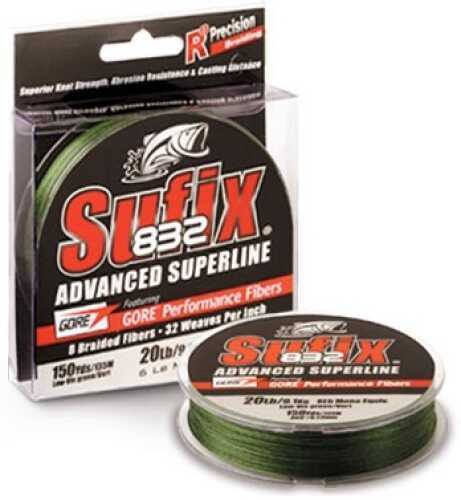 Sufix 832 Braid 150Yd 40Lb Lo-Vis Green Md#: 660-040G