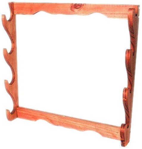 Four-Gun Solid Wood Wall Rack Displays 4 Guns - With Walnut Finish Cradles Have Felt Lining 20"L X 7.5"D