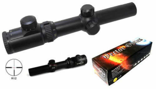 Vector Optics Super Fast Rifle Scope 1.25-4.5X26 30mm Mono Tube Matte With Illuminated Dot Reticle