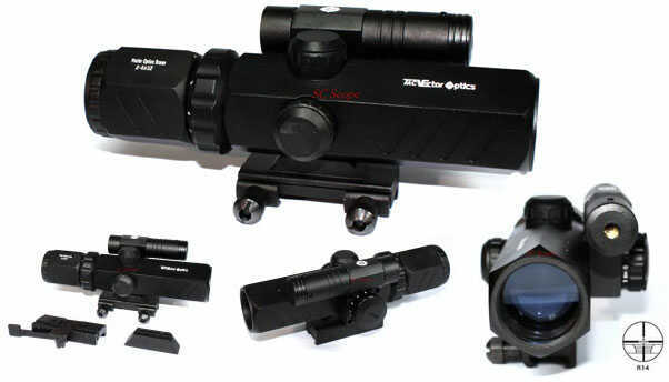 Vector Optics Brawn 2-6X32 Scope With Built In Green Laser And Quick Detach Mount