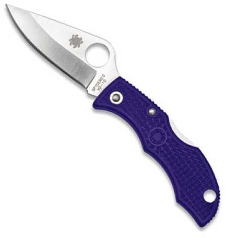 Spyderco LPRP3 Ladybug 3 Salt 1.94" Folding Plain Stonewashed H2 Steel Blade/Purple Bi-Directional Texturing FRN Handle