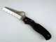 Spyderco C89SBK Atlantic Salt 3.69" Sheepsfoot Serrated H1 Steel/FRN Black Handle Folding