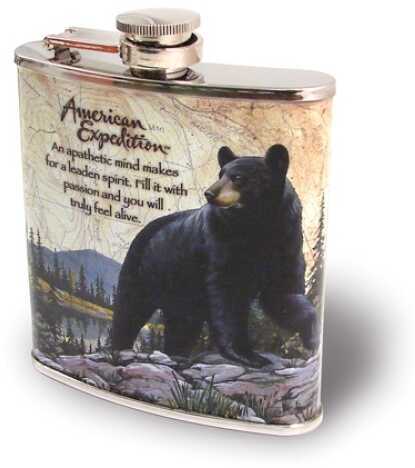 American Expedition Steel Flask - Black Bear