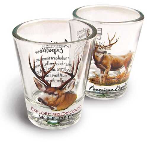 American Expedition Set Of 2 Shot Glasses - Mule Deer