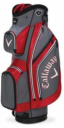 Callaway Chev Cart Golf Bag Charcoal/Red/White