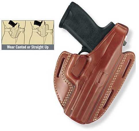 Gould & Goodrich Three Slot Pancake Holster- Chestnut Brown