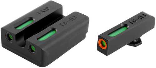 Truglo TG13TA2PC Brite-Site TFX Pro Day/Night Sights Taurus Mil/Slim Tritium/Fiber Optic Green w/Orange Outline Front U-