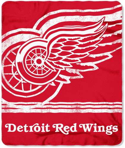 Detroit Redwings Fade Away Fleece Throw