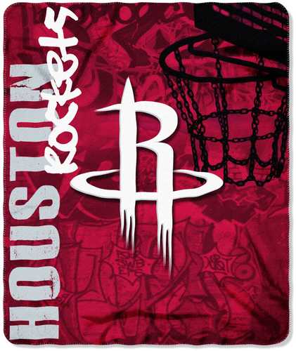 Houston Rockets Fade Away Fleece Throw
