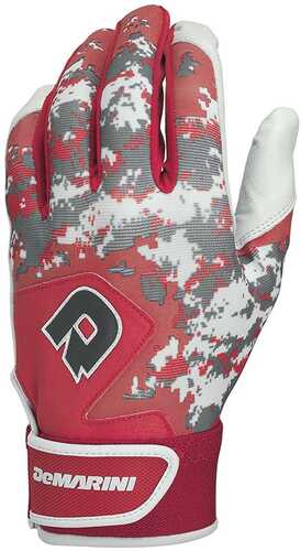 DeMarini Digi Camo II Adult Batting Glove-Scarlet Medium