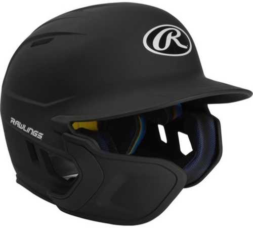 Rawlings Mach EXT Batting Helmet-Black-SR-LH