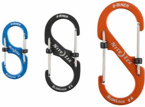 Nite Ize S-Biner SlideLock Aluminum Combo 3 Pack Assorted