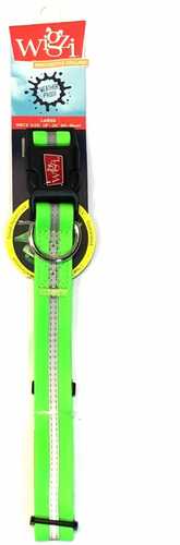 Wigzi Reflective Weatherproof Adjustable Collar Neon Grn Lg