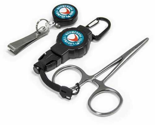 Boomerang Fishermans 5 In Zinger Nippers Forceps Carabiner