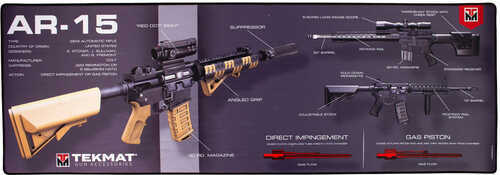 Beck TEK LLC (TEKMAT) R44AR15WPD AR-15 Ultra Premium Cleaning Mat Weapons Platform Design 44" X 15" Multi-Color