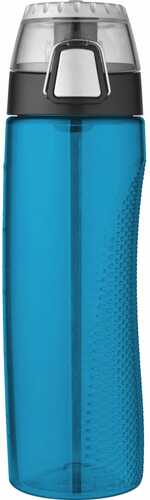 Thermos 24oz BPA Free Plastic Hydration Bottle w Meter Blue