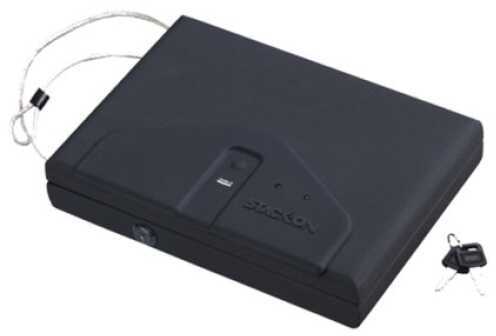 Stack On Portable Case With Biometric Lock - Black