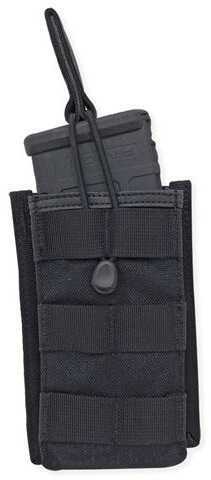 Single Rifle Mag Pouch Open Top Short Black