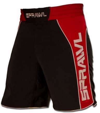 Sprawl Fusion II Shorts Black/Red/Gray Size 36