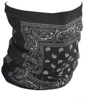 Zan Headgear Motley Tube Fleece Lined Black Paisley