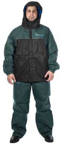 Envirofit 2 Tone Reflective Rain Jacket/Pants Set Grn/Blk L