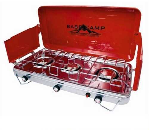 Basecamp By Mr. Heater Deluxe Three Burner Stove Red