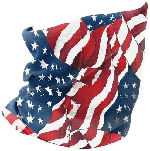 ZANheadgear Fleece Lined Motley Tube -Wavy American Flag TF265