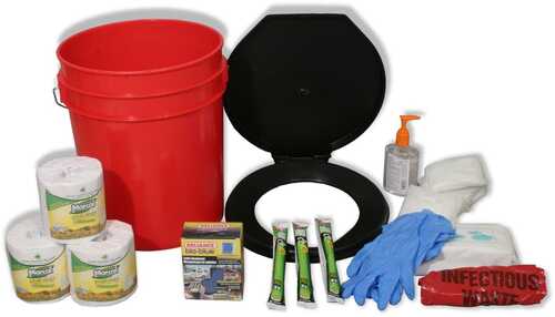 Ready America Lockdown Toilet Bucket Kit - 4-10 Persons