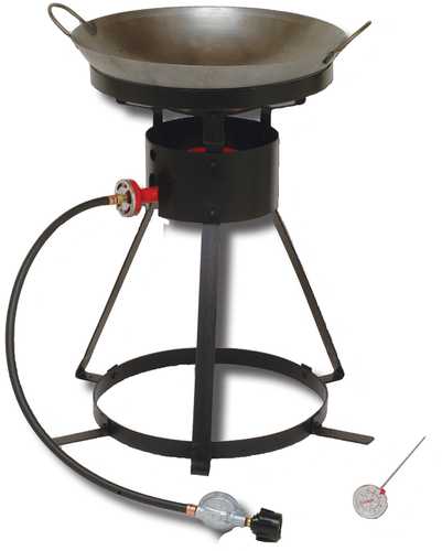 King Kooker #24WC-24in Outdoor Cooker w/Steel Wok-2 Utensils