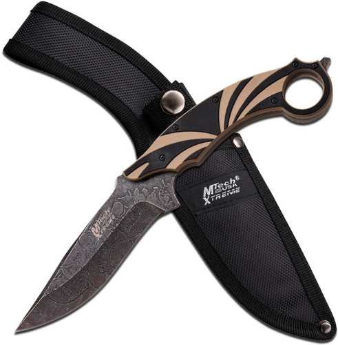 MTech USA XTREME Fixed Knife 10.25in w-Black and Tan Handle