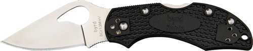 Spyderco Byrd Robin2 Lightweight Folder Knife 2.4" 8Cr13MoV Stainless Steel Flat Ground FRN Black By10PBK2