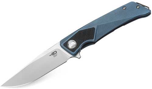 Bestech Sky Hawk Folder BB/Satin Plain Blue Titanium Handle