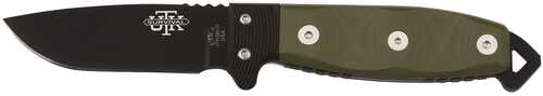 Utica UTKS3TH Fixed 3.5 in Black Blade Olive Micarta Handle