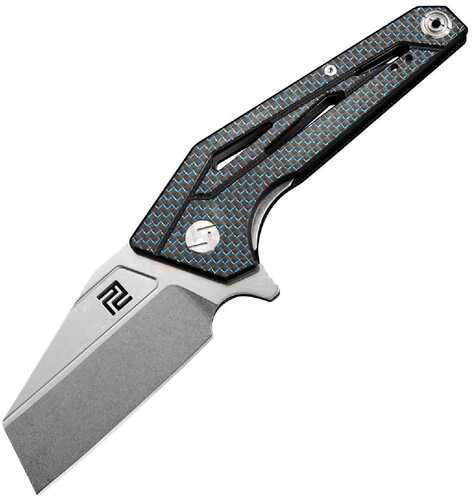 Artisan Ravine Folder 2.83 in D2 Black Curved Carbon Fiber