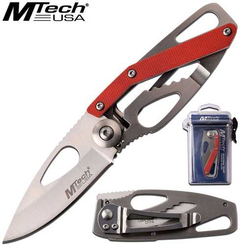 MTech USA Folder 2.1 in Blade Red G-10 Handle