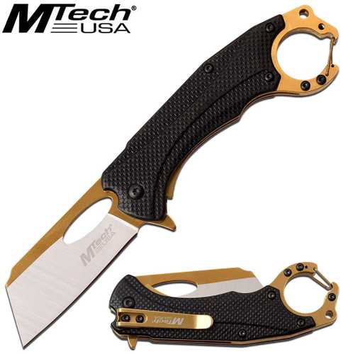 MTech Assisted 2.5 in Blade Black Aluminum Handle