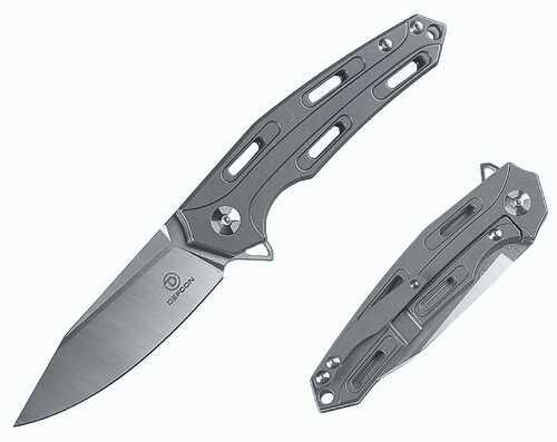 Defcon Cutter Folder 3.5 in Blade Brass Titanium Handle