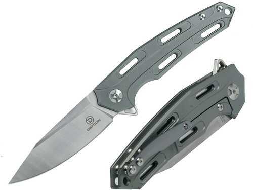 Defcon Cutter Folder 3.5 in Blade Green Titanium Handle